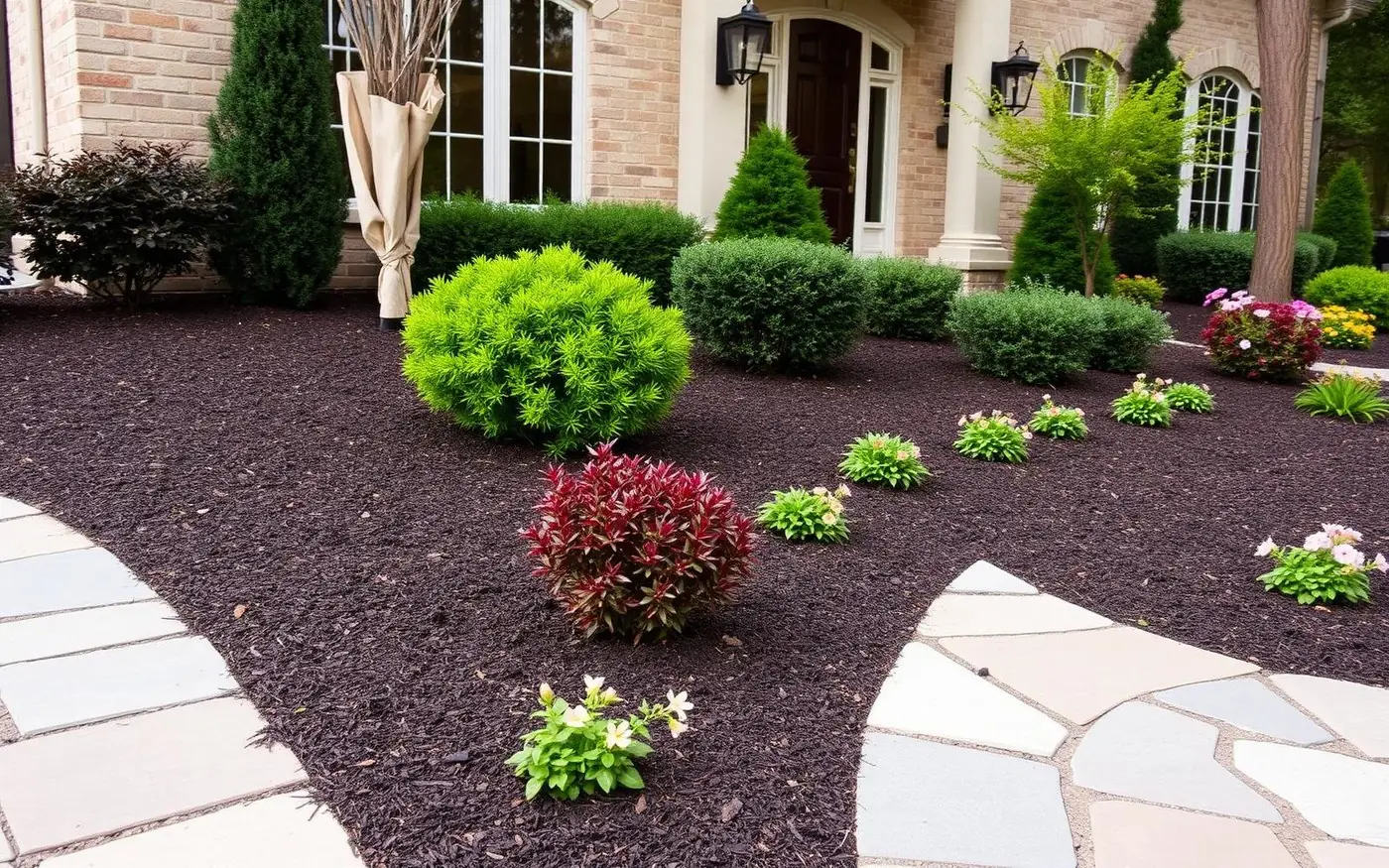 Front yard bed installation